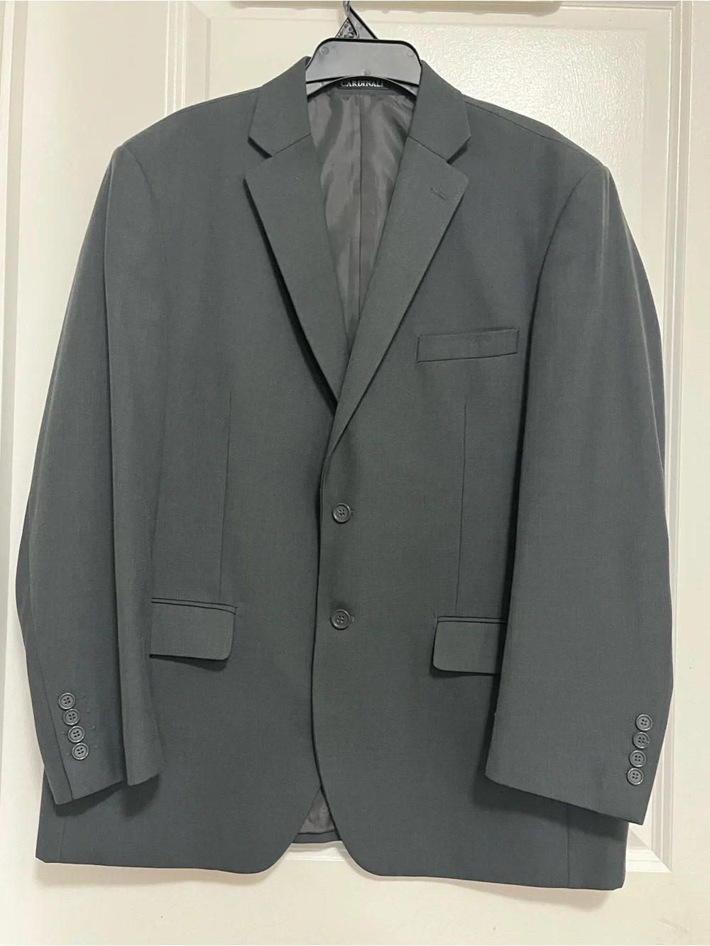 Cardinali Charcoal Gray Sport Coat Blazer Men’s 46S 2 Button Classic Fit